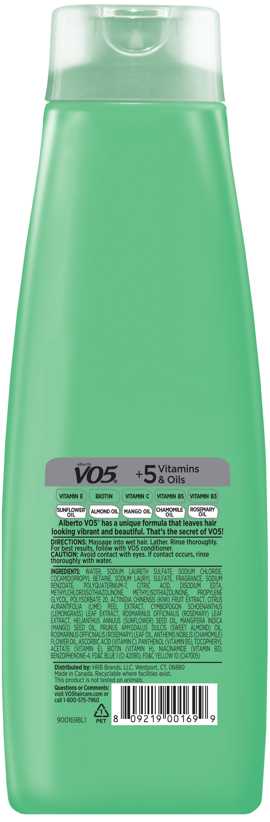 Alberto VO5 Kiwi Lime Squeeze Clarifying Shampoo with Vitamin E & C, for All Hair Types, 16.9 fl oz - image 2 of 6