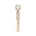 thumbnail image 3 of ANGARA Natural 0.35 Ct. Diamond Classic Engagement Ring in 14K Rose Gold for Women (Ring Size: 4), 3 of 10