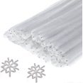 thumbnail image 1 of 100 limpiapipas blancos de chenilla para manualidades, arte, bodas, hogar, fiestas y decoración navideña (6 mm x 30 cm), 1 of 5
