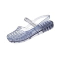 thumbnail image 2 of Jelly Sandals for Women, Stylish Transparent Jelly Shoes Comfortable Breathable Mesh Closed Toe Slip on Beach Slides with Rhinestones Strap, 38, 2 of 8