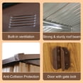 thumbnail image 5 of Miekor Furniture 8ft x 10ft Outdoor Metal Storage Shed with Metal Floor Base,Coffee B5A5355, 5 of 9