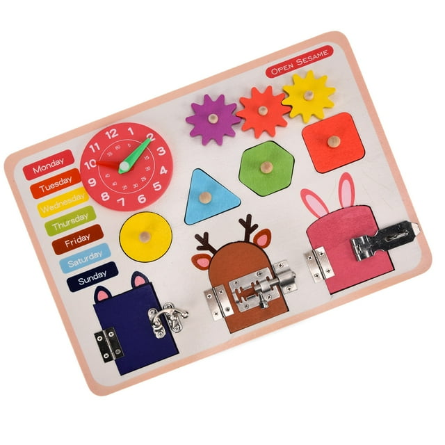 Jouet de Conseil Occupé, Jouets de Fabrication Exquis Multifonctionnels Conseil Occupé pour les Enfants JQN- Smart Fun Conseil Occupé