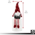 thumbnail image 6 of Li'Shay Weighted Gnome Shelf Sitter with Sequins and Velvet 18" Christmas Decorations - Red, 6 of 6