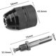 thumbnail image 5 of 1/2-20UNF 13 mm Portabrocas sin llave profesional resistente Herramienta de hardware adaptador SDS, Versailles, 5 of 5