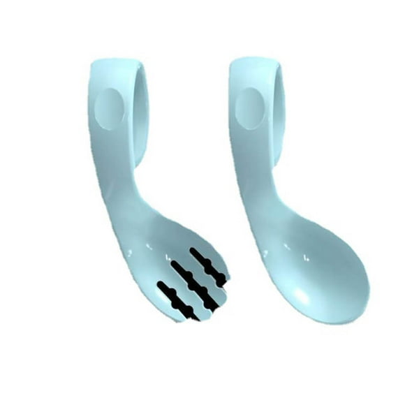 Baby Bendable Spoon Arc Shaped Small Mouth Recyclable Baby Training Spoons for Baby Self Directed Eating Training