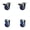 2 Swivel w/2 Posi Lock Brakes - 2 Rigid, variant on 3.5 Inch Blue Polyurethane Wheel Swivel Top Plate Caster with Brake SCC