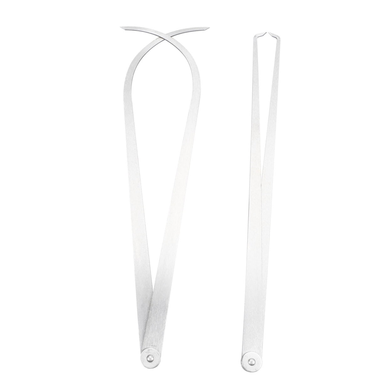 BEADCEST 2Pcs Plated Silver Measuring Caliper Set for Inside and Outside Diameter Measurement Durable Rust Resistant