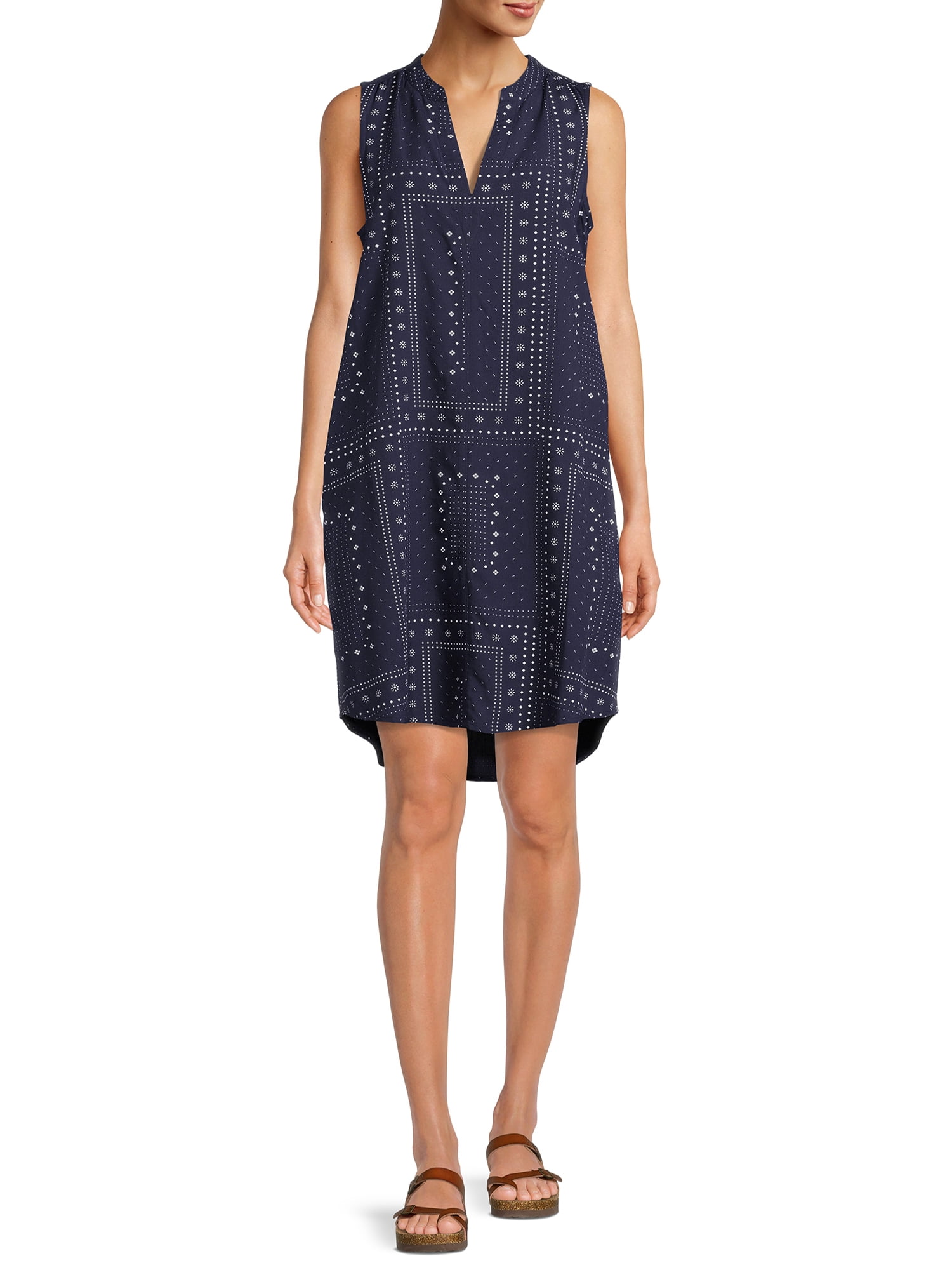 Time and Tru Women's One Shoulder Midi Dress