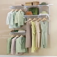 thumbnail image 2 of Rubbermaid Configuration 3-6 Pieds Kit d'Organisateur de Rangement Personnalisé pour Placard, Blanc, 2 of 5