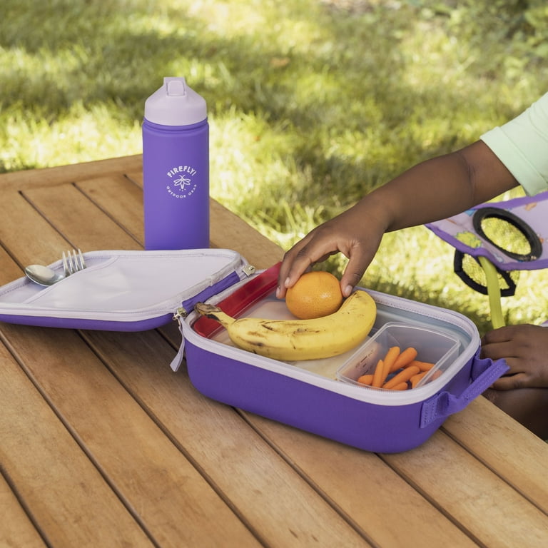 Firefly! Outdoor Gear Youth Insulated Reusable Lunch Box, Luch Bag, Purple, Age Group 8-12 Years Old, Size: 7” x 3.6” x 10”