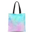 thumbnail image 1 of NUDECOR Sac Fourre-Tout en Toile Coloré Violet Vert Bleu Rose Aquarelle Pinceau Humide Bavures Réutilisables Épaule Courses Sac à Main, 1 of 1