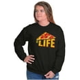 thumbnail image 4 of Funny Pizza Slice of Life Joke Sweatshirt for Men or Women Brisco Brands S, 4 of 6