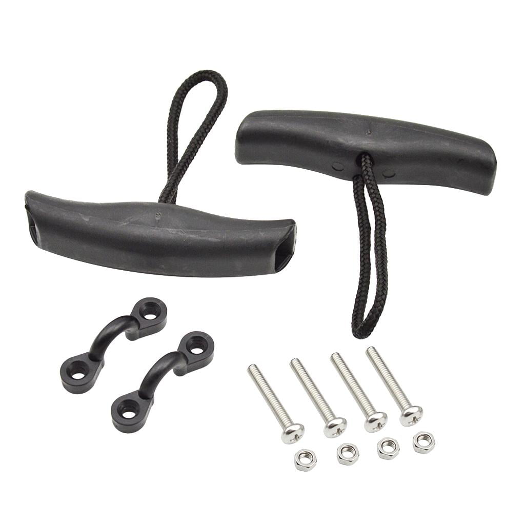 2pcs Kayak Carry Pull Handle with Cord Pad Eyes Screws for Canoe Boat 
