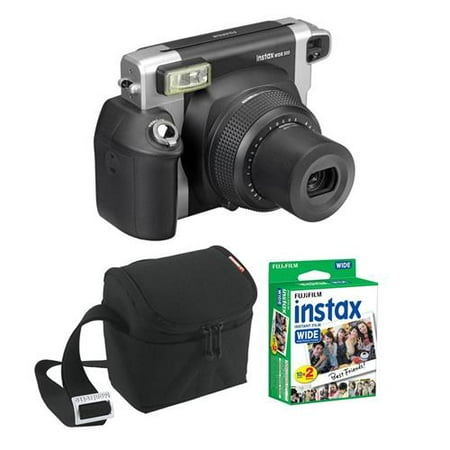 Fujifilm INSTAX Wide 300 Instant Film Camera, Retractable 95mm f/14 Lens, 0.37x Optical Viewfinder, - Bundle With Manfrotto Amica 20 Shoulder Bag,