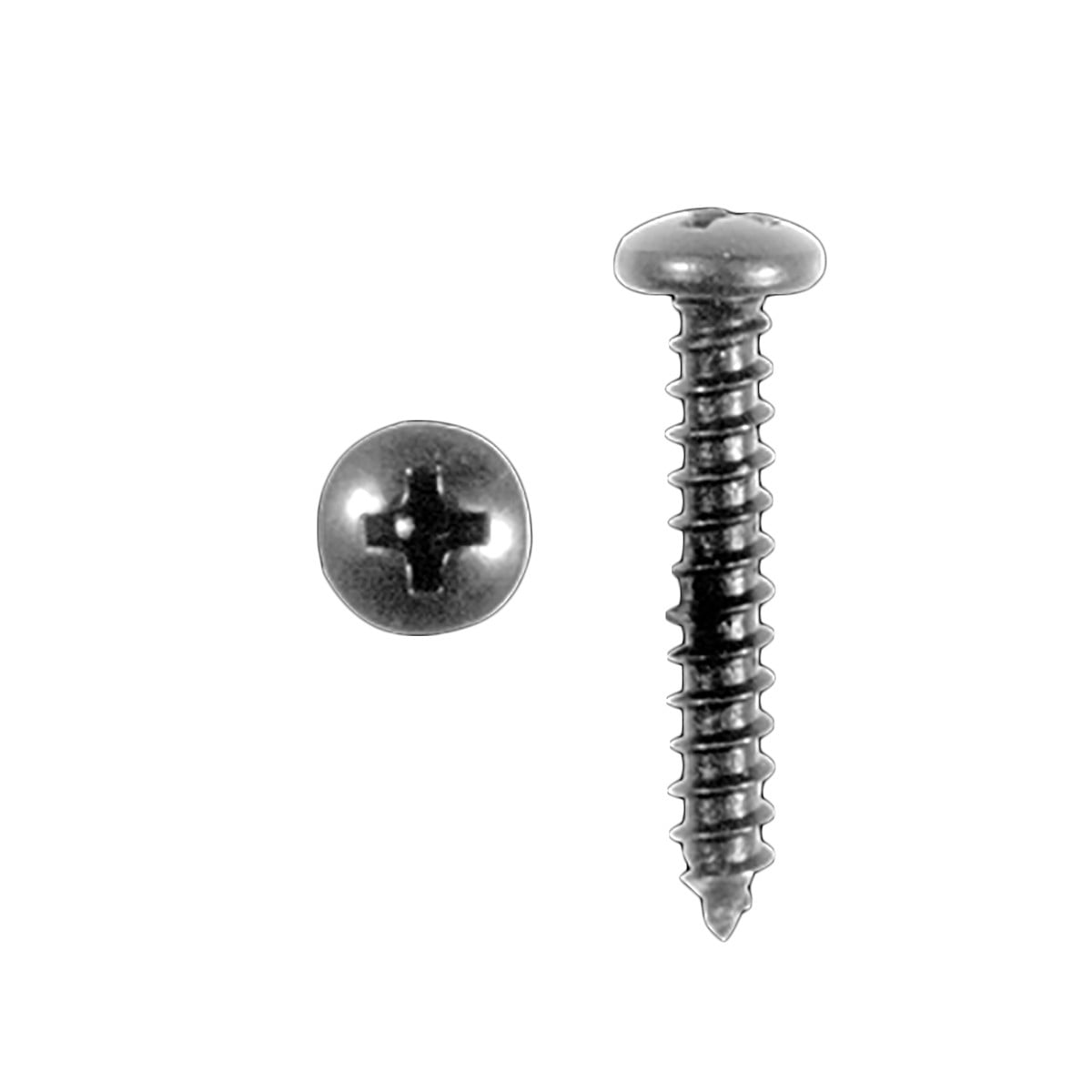 Philips Round Head Screws 8 Black Steel 1" Qty 25 Renovator's Supply