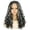 BlackGray-1B, variant on More Beautiful Short Bohemian Box Braided Bob Wig with Brown Highlights, Full Lace Wig with Loose Curly Ends for Black Women