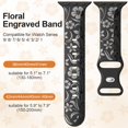 thumbnail image 2 of Correa Con Grabado Floral Compatible Con Apple Watch Band De 38 Mm, 40 Mm, 41 Mm, 42 Mm, 44 Mm, 45 Mm, 46 Mm, 49 Mm, Correa De Silicona Brillante Con Diseño De Flores Silvestres Para Iwatch Band Serie, 2 of 5