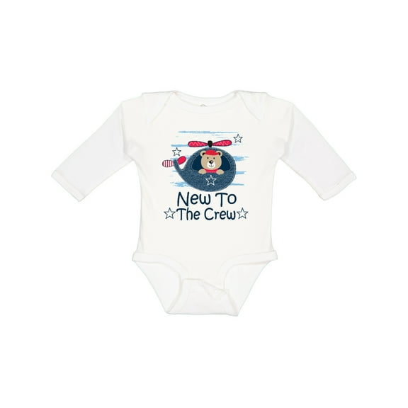Inktastic New to the Crew Baby Boy Boys Long Sleeve Baby Bodysuit