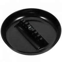 ACDANC Black Plastic Ashtray for Home Use Indoor Outdoor Sturdy Design Unique Cigarette Slot 4.75 Inches