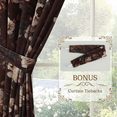 thumbnail image 4 of NICETOWN Velvet Curtains 108 inches Long, Vintage Floral Velvet Curtains Room Darkening Thermal Insulated Drapes for Bedroom Living Room, Rust Red, 52"x108", 2 Panels, 4 of 9