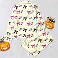 thumbnail image 5 of CONZONE Halloween Toddler Girls Pajamas Graphic Pjs Set Hallowmas Jammies Long Sleeve Button Down Shirts Pants 2 Piece Sleepwear Loungewear for Kids, 5 of 7