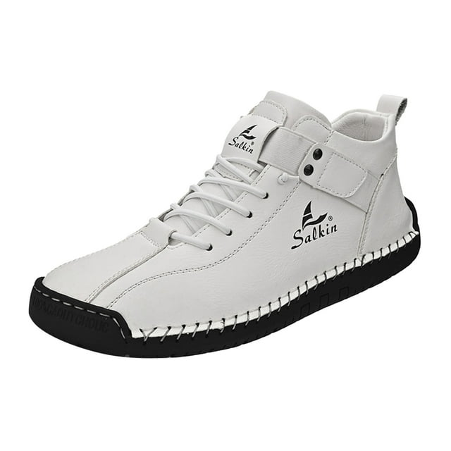 VBARHMQRT Bottes de Randonnée pour Hommes Bottes pour Couple Chaussures Décontractées en Cuir Pu pour Hommes Nouvelles Tendance Bottes pour Hommes Bottines Bottines