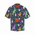 thumbnail image 2 of Camisas para niños con dinosaurios kawaii para hombres, ropa con estampado 3D, camisa hawaiana de vacaciones, camisetas de manga corta Y2k, ropa vintage, blusa con solapa, 2 of 5