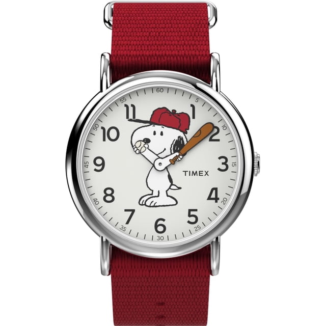 Timex Reloj Analógico Clásico para Unisex Adulto de Cuarzo con Correa en Nailon Snoopy TW2R41400