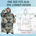 thumbnail image 4 of Oversized Wearable Blanket Hoodie,Gray Highland Cow Layer Pattern Sherpa Blanket Hoodie with Super Pockets,Super Warm Fuzzy Pullover for Women & Men, 4 of 6