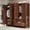 Brown (AB box), variant on Heavy Duty Wooden Armoire Wardrobe Closet – 72" Tall Storage Cabinet with 2 Drawers, Hanging Rod, Adjustable Shelves, Bedroom Organizer with Doors, Rustic Walnut Brown (Brown, AB box)