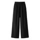 thumbnail image 4 of Ceisia Men's All-Season Solid Color Wide Gift Leg Pants Ice Silk Drape Fabric Elastic Waist Drawstring Pockets for Outdoor Casua l Daily, 4 of 4