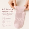 thumbnail image 4 of 6 Pairs Pink Women's Running Ankle Socks Athletic Sport Socks Cushioned, 4 of 9