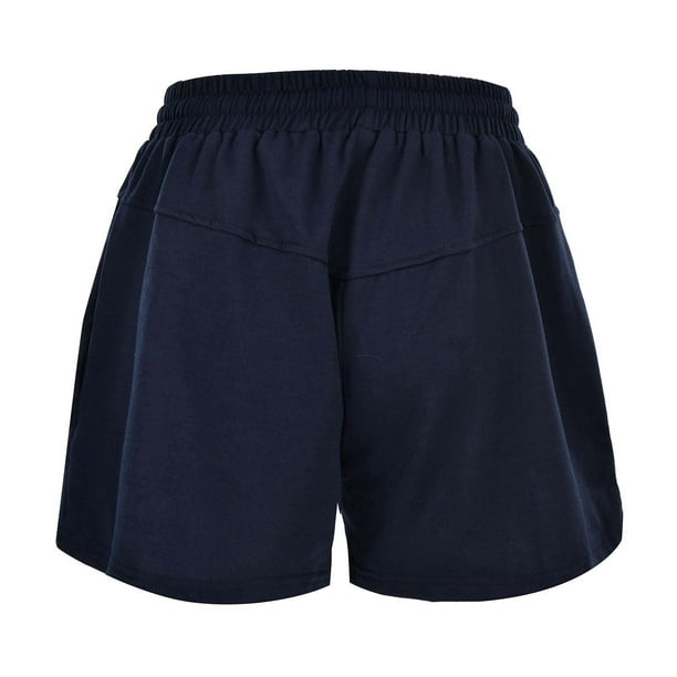 adviicd Womens Dress Shorts Shorts for Women High Waisted Cotton Causal  Summer Shorts Navy,S