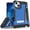 Blue, variant on Tri-Shield Series for iPhone 13 Case, Tri-Shield [Military Grade] Rugged Cover with Metal Kickstand [Includes Wrist Strap Lanyard]
