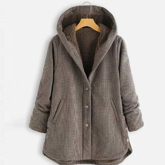 AOOCHASLIY Black and Friday Women Coat Christmas Gift Women's Long Hoodies Tunic Winter Cotton Jackets Knitted Casual Sweatshirt Zip Up Hoodies Oversized