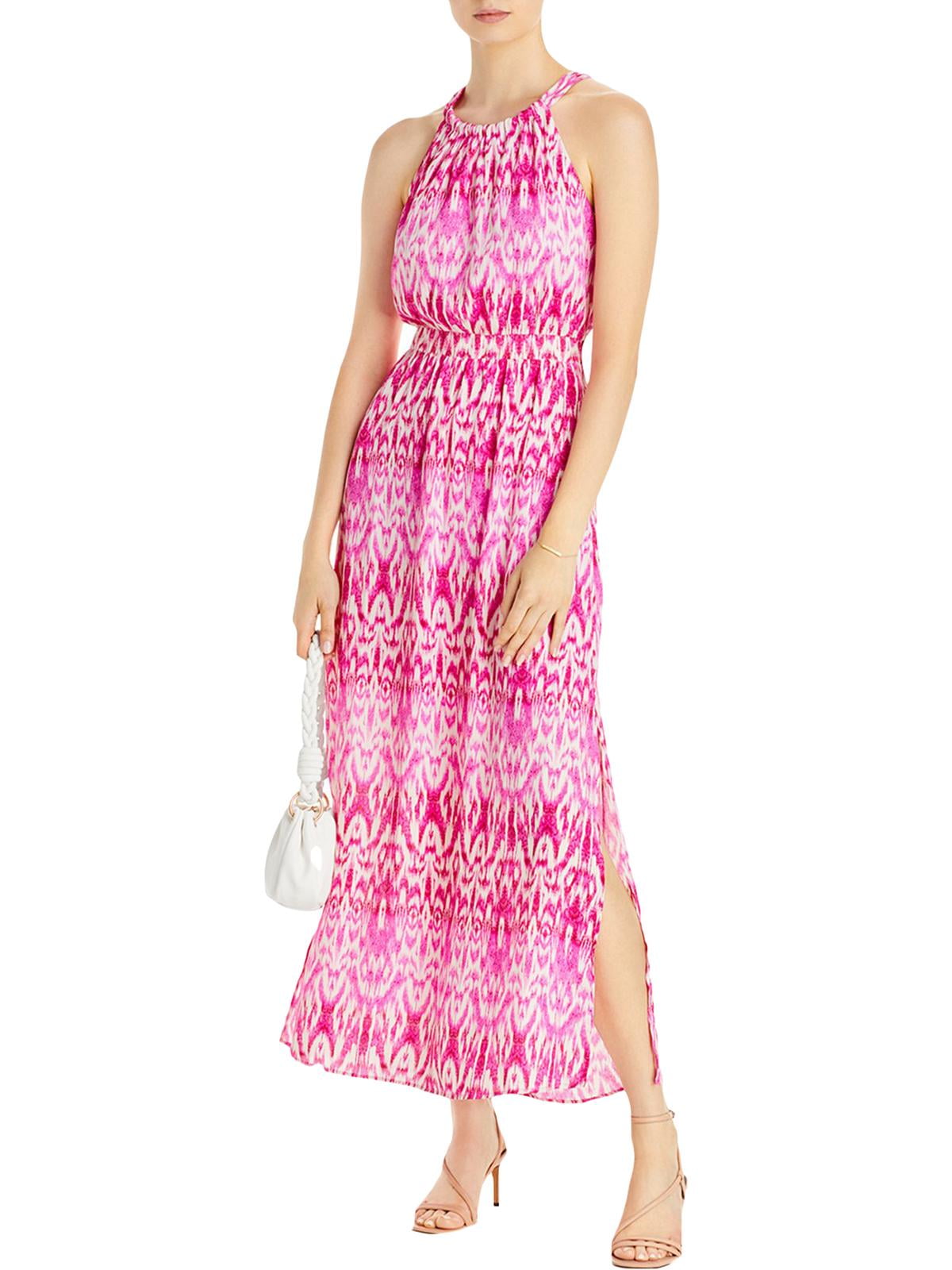 aqua pleated tiered floral maxi dress