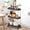 Black, variant on 3-Tier Slim Rolling Cart, 22.83x15.75x5.12in Plastic Storage Organizer with Removable Shelves & Wheels for Kitchen, Dorm, Narrow Spaces