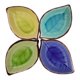 thumbnail image 3 of 4Pcs Ceramic Leaf Shape Bowls for Dipping Sauces with Glaze Finish, 3 of 5