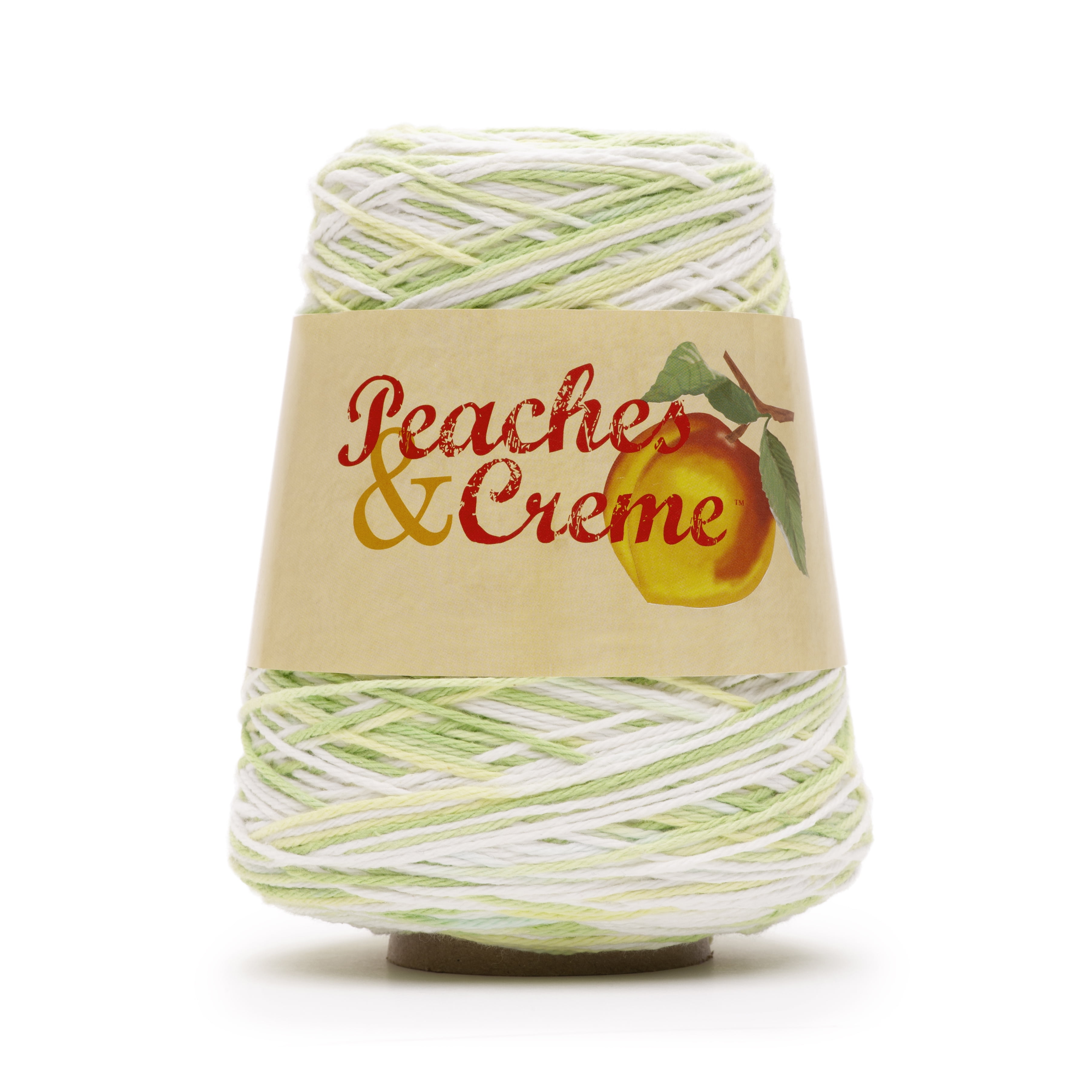 Cream Spinrite Peaches & Creme Cotton Yarn Poppy 2 oz 
