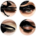 thumbnail image 5 of Plantillas de delineador de ojos, material de PVC, aplicadores de sombra de ojos ahumados, plantilla de guía, plantillas de herramientas, negro, elegante y popular, 5 of 5