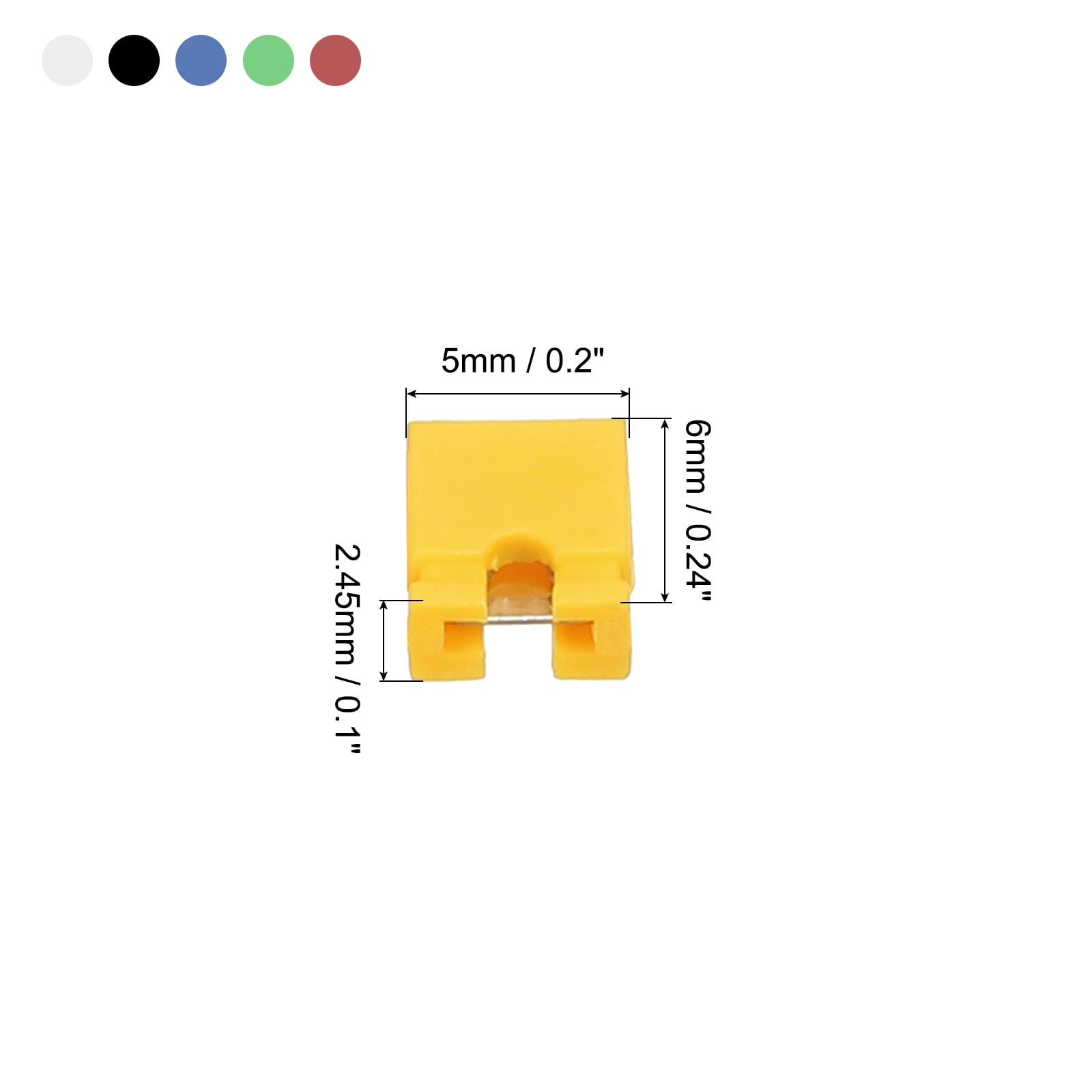 Uxcell 2.54mm Closed Short Circuit Cap Jumper Cap Blocks