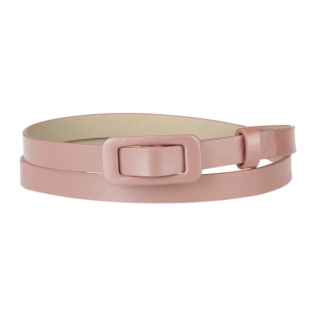 Cinturón de cintuno poroso fino Hebilrectangular Cinturones de talgrande pavestido de jeans RoSe ajusa cintuhas99 cm / 39 "