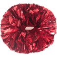 thumbnail image 1 of LAICAIW 2PCS Red Pom Poms Cheerleading with Baton Handle for Team Spirit Sports Dance Cheering, 1 of 7