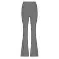 thumbnail image 4 of Yoga Pants Women, Audhol 2025 Womens High Waist Leggings Regular Solid Flared Pants Active Workout Yoga Pants Trousers Flare Leg Yoga Pants Grey L, 4 of 5