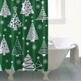thumbnail image 4 of Christmas Shower Curtain for Bathroom Winter Christmas Snowflake Shower Curtains Durable Vintage Shower Curtain Hooks Included,72x72Inch, 4 of 5