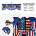 thumbnail image 6 of Independence Day Tie Up Valance Curtains for Windows, Kitchen Curtains Window Treatments, Hot Air Balloon Patriotic Star Short Window Shades Valances for Bedroom Bathroom Cafe 42"x18", 6 of 8