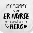 thumbnail image 4 of Inktastic My Mommy is an Er Nurse and a Hero Boys or Girls Baby Bib, 4 of 4