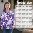 thumbnail image 7 of Uorisanigo Oversized Girls Half Zip Pullover Sweatshirt Kids Long Sleeve Workout Shirts Casual Essentials Purple Camouflage Print Quarter Zipper Hoodies for Fall Winter Spring, 7 of 7