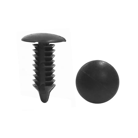 Unique Bargains 20pcs Black Vehicle Car Plastic Rivets Trim Fastener Door Clips for 6mm Hole