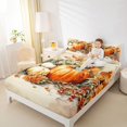 thumbnail image 3 of Manfei Thanksgiving Print King Sheets,Minimalist Skull Bedding,4-Piece,1 Flat Sheet,1 Fitted Sheet and 2 Pillowcases, 3 of 6
